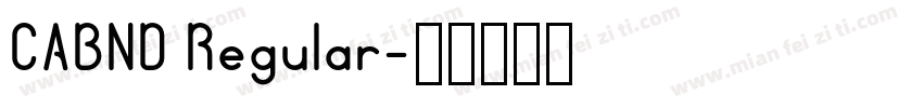 CABND Regular字体转换